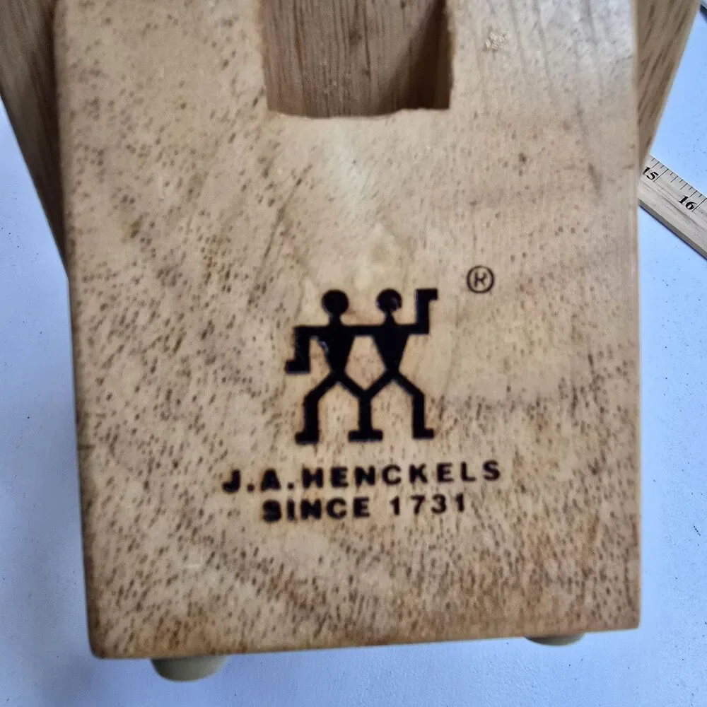 J.A. Henckels Hardwood  Knife Storage Block #922 Empty 9 Slots